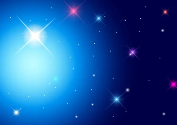 Ruimte van de hemel met sterren achtergrond vector, illustratie — Stockvector