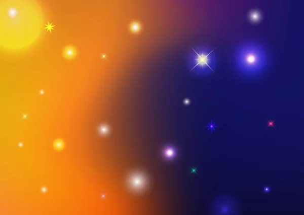 Ruimte van de hemel met sterren achtergrond vector, illustratie — Stockvector