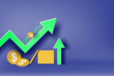 Sanat stratejisinin tasarımı ile iş kavramları, dolar işareti kağıt.