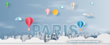 Kağıt sanatı ve seyahat sanatı Eyfel Kulesi Paris