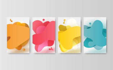 İllüstrasyon Minimal Vektör kapağı tasarımları. Gelecek Poster beyazı 