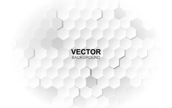 Abstract white background of Embossed surface Hexagon,Honeycomb — Stock Vector