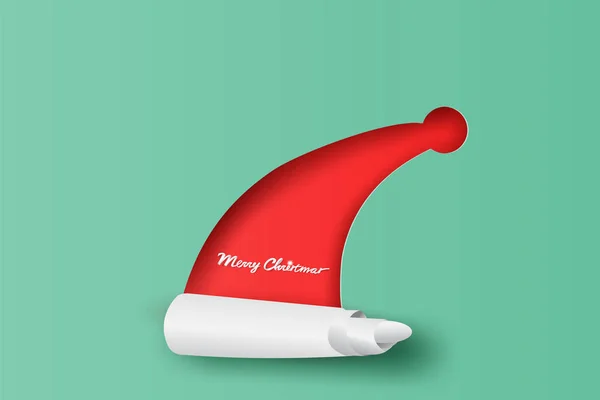 Joyeux Noël et bonne année Typographique sur fond rouge — Image vectorielle