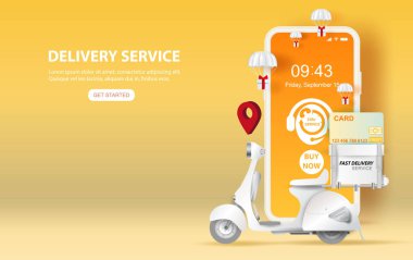 Çevrimiçi dağıtım uygulaması ile akıllı telefonun çizimi