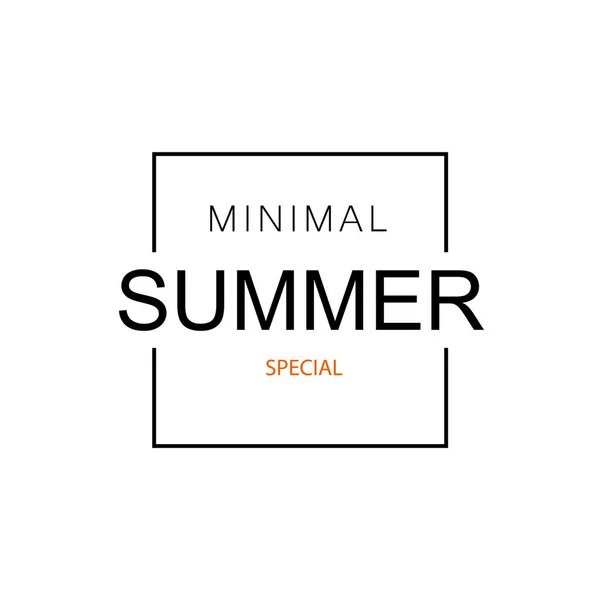 Minimal Summer Special Banner Holiday Summer Season Sale Promotion Background — Διανυσματικό Αρχείο