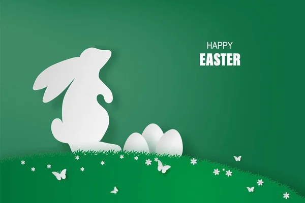 Element Minimale Urlaub Hase Für Design Happy Easter Day Eier — Stockvektor