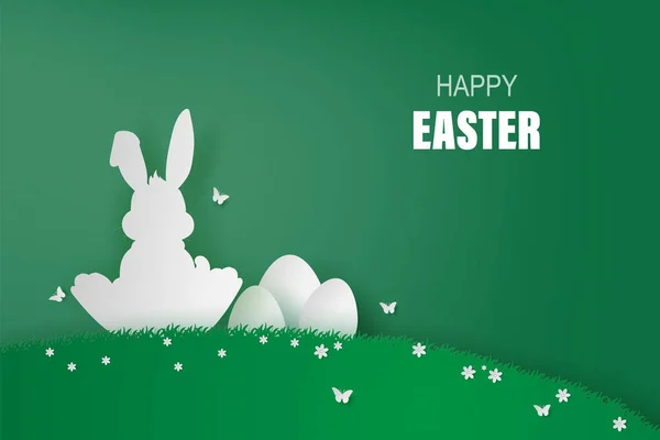 Element Minimale Urlaub Hase Für Design Happy Easter Day Eier — Stockvektor