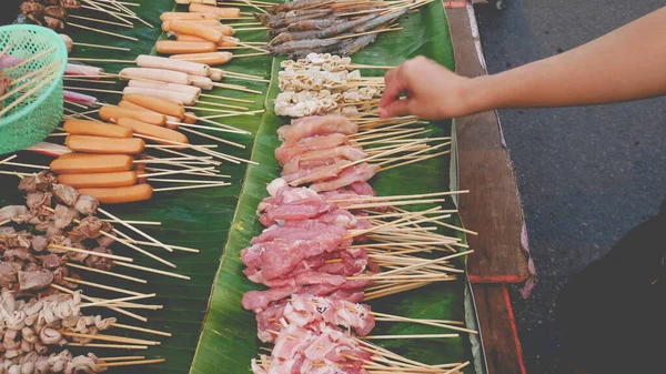 Grelhado Entranhas Porco Carne Vegetais Cozidos Com Especiarias Named Chinês — Fotografia de Stock