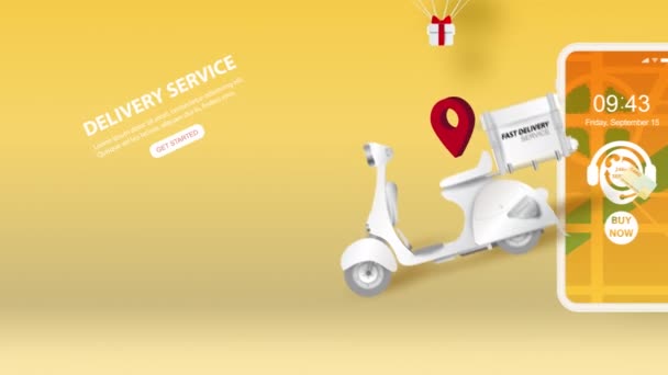 Video Footage Smartphone Online Delivery Service Application Concept Holiday Summer — Video