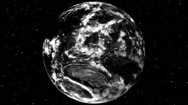 Video Kuvamateriaali Kaunis Pyörivä Earth Clouds Surface Close View Kulma — kuvapankkivideo