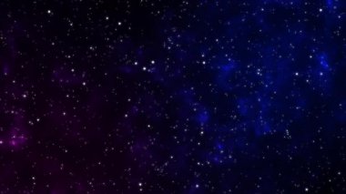 Süpernova renkli bir ışık parlaması olarak uzayda yıldız alanlarında seyahat etmenin 4K görüntüsü. Uzay bulutsusu mavi arkaplanı yıldız uzay dönüş bulutsusu (Video galaksisi döngüsü) ile hareket grafiği).