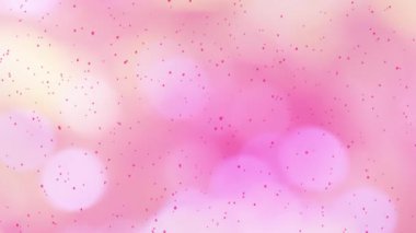 Sevgililer günün kutlu olsun. Sosyal medya afişi. Bokeh bulanıklığından arkaplandaki pop pembe renklere kadar uzanan hareketli animasyon grafiği. Basit bir post-trend içinde ekran. Görüntü 4K.