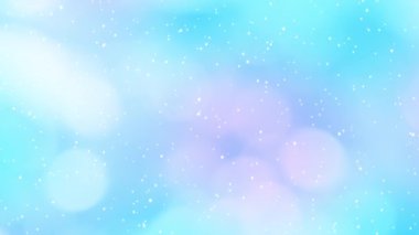 Kar hareketli mavi parıltılı ışıklar, Ekran bulanık yansıma döngüsü. Bokeh mavi parçacıkları bulanık arka plan deseni pürüzsüz hareket grafikleri. Parlak yumuşaklık modern dekorasyon. Video 4K.