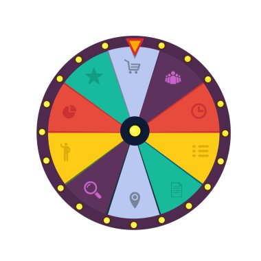 Wheel of fortune icon clipart