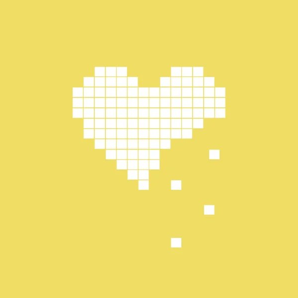 Pixel heart icon — Stock Vector