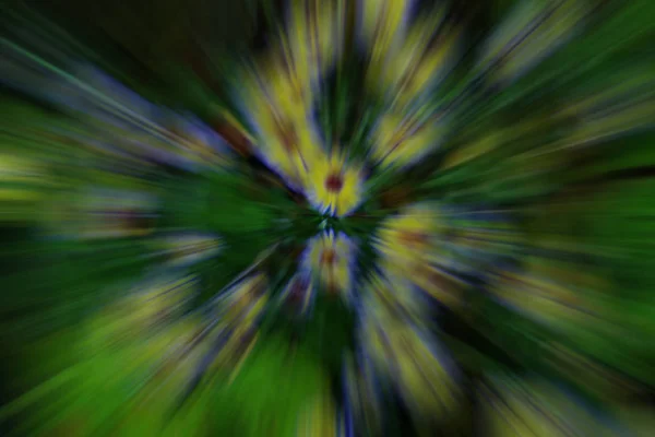 Abstrakter Hintergrund Grüne Blüten Blauen Grünen Und Gelben Farben Leuchtende — Stockfoto