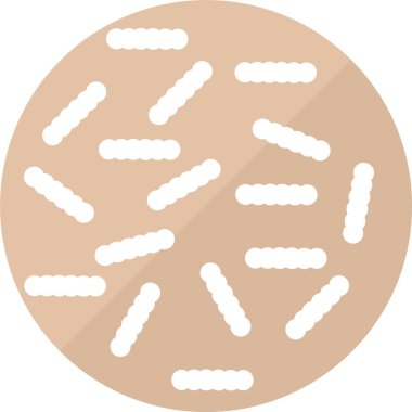 Clostridium difficile bad bacterial microflora of intestine vector icon on a white background clipart