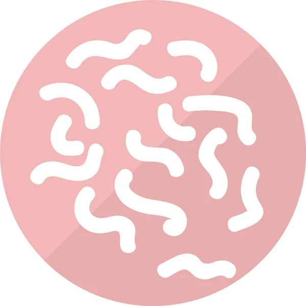 Lampylobacter Bad Gut Bacteria Intestinal Bacterial Flora Vector Icon White — 스톡 벡터