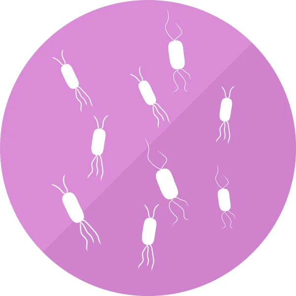 Escherichia Coli Εντερικά Βακτήρια Βακτηριακή Εντερική Χλωρίδα Διάνυσμα Εικονίδιο — Διανυσματικό Αρχείο