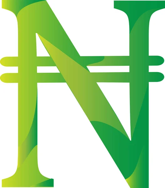 Ícone símbolo moeda Naira Nigéria — Vetor de Stock
