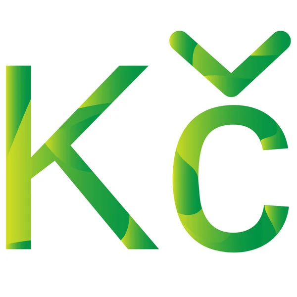 捷克共和国Koruna Czk货币符号图标 — 图库矢量图片