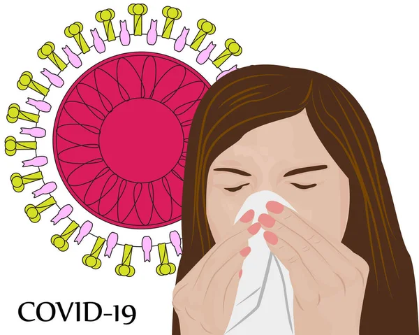 Ιογενής λοίμωξη του Coronavirus Covid- 19 — Διανυσματικό Αρχείο