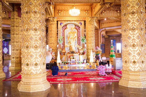 Зал Буддистському Храмі Місті Бангкок Таїланд Фото Зроблено Року — стокове фото
