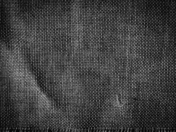 Svart naturligt linne tyg abstrakt utrymme bakgrund yta — Stockfoto
