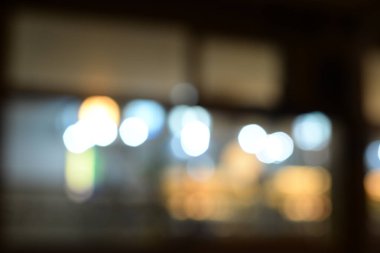 Gece açık havada alışveriş caddesi Bokeh ışık arka plan