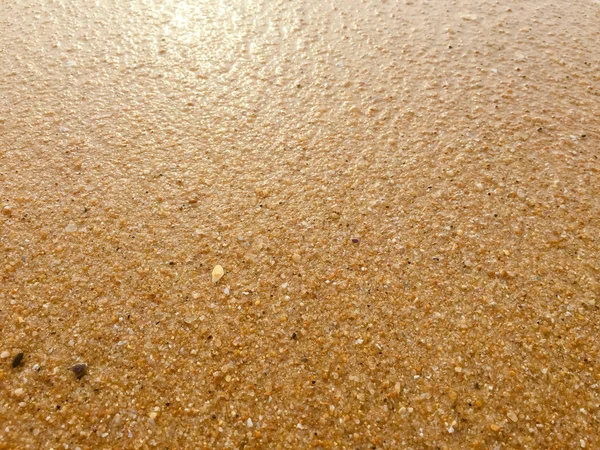 Absztrakt Természetes Homokos Strand Közelkép Seacoast Háttér Hely Felület Szöveges — Stock Fotó