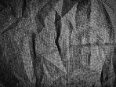 Siyah doğal keten kumaş soyut alan arka plan yüzeyi