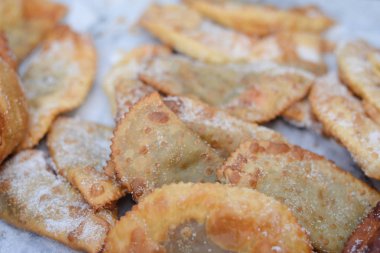 Hamur işleri ve pastalar. Fotoğraf yakın çekim