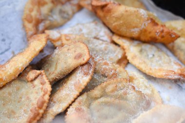 Hamur işleri ve pastalar. Fotoğraf yakın çekim