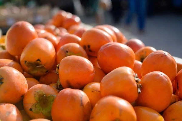 Κακη πορτοκαλί persimmon φρούτα φρέσκα — Φωτογραφία Αρχείου