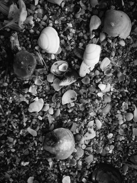 Nero Astratto Spiaggia Sabbia Naturale Primo Piano Sfondo Costa Vulcanica — Foto Stock