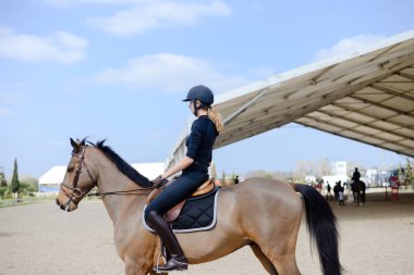 Vilamoura Atlantik tur, 26th Şubat 2017: Binici ve atlarını yarışmasında, binicilik merkezi Portekiz. Açık havada arka plan