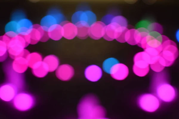 Wazig Bokeh Licht Achtergrond Feestelijk Stad Avond Buiten Verlichting — Stockfoto