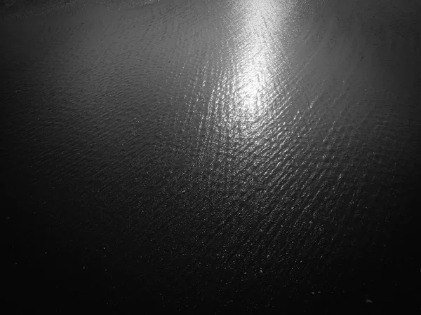 Φόντο Top View Φόντο Παραλία Θάλασσα Μαύρη Ηφαιστειακή Αμμώδη Επιφάνεια — Φωτογραφία Αρχείου