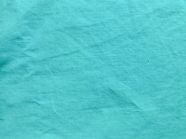 Τυρκουάζ Φυσικό Λινό Ύφασμα Αφηρημένη Επιφάνεια Χώρο Φόντο — Φωτογραφία Αρχείου