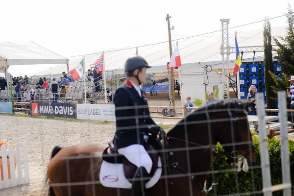 Vilamoura Atlantische Tour Februari 2017 Ruiters Hun Paarden Competitie Hippisch — Stockfoto