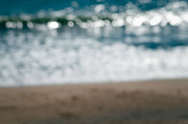 Mavi, parlak, bulanık okyanus güneşli su soyut arkaplan