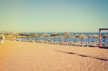 Plaj şemsiye güneşli tatil açık havada arka plan