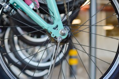 Bisiklet dükkanı iş eğlence yaşam tarzı arka plan için görüntü closeup kullanın.