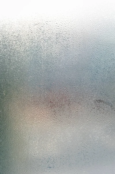 Ventana Vidrio Nebuloso Transparente Borroso Con Gotas Agua Condensada Fondo — Foto de Stock