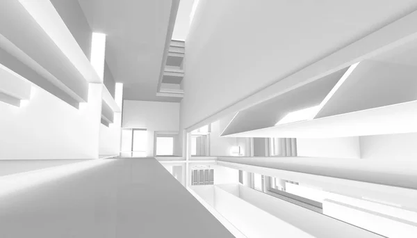 Abstracto arquitectónico 3d rendering — Foto de Stock