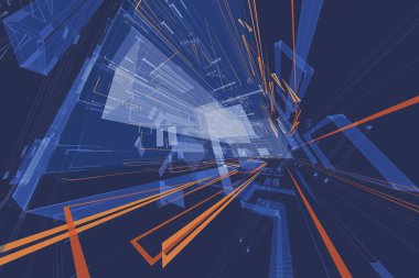 mimari soyut 3d render