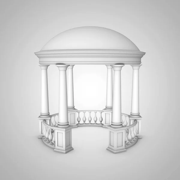 Rotunda. Light architecture background — Stock Photo, Image