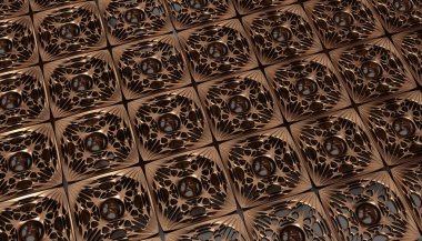 Ceviz gemide altın desen