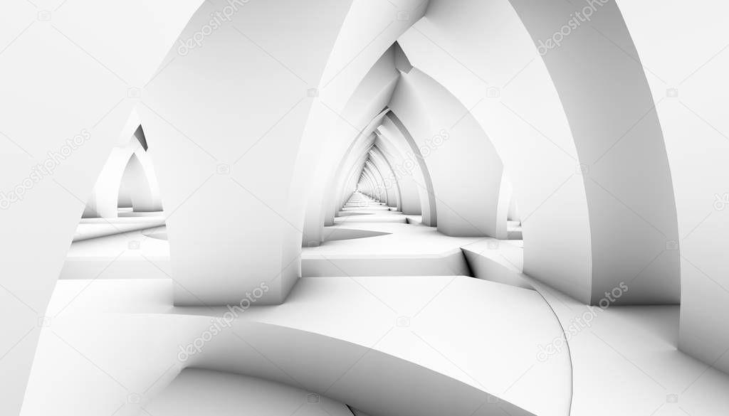 architectural abstract 3d rendering