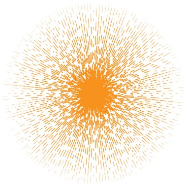 Kesikli ışınları ile güneş şekli